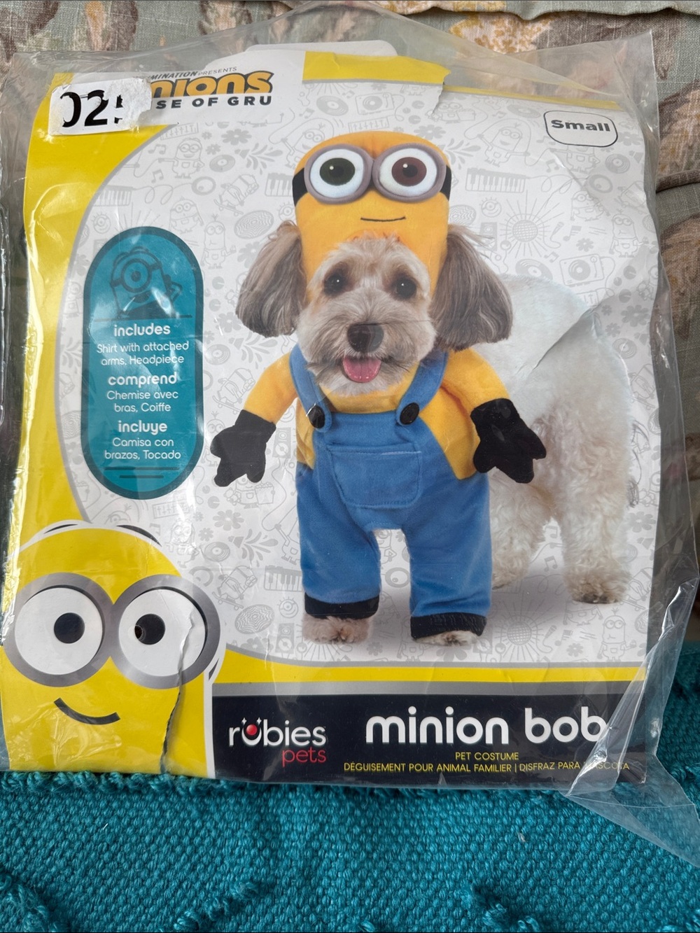 Rubie's Pets Minion Bob Dog Costume - Yellow & Blue Size Small